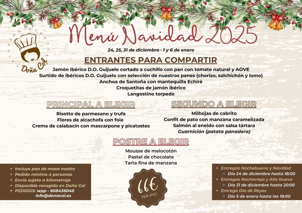 menú navidad 2025