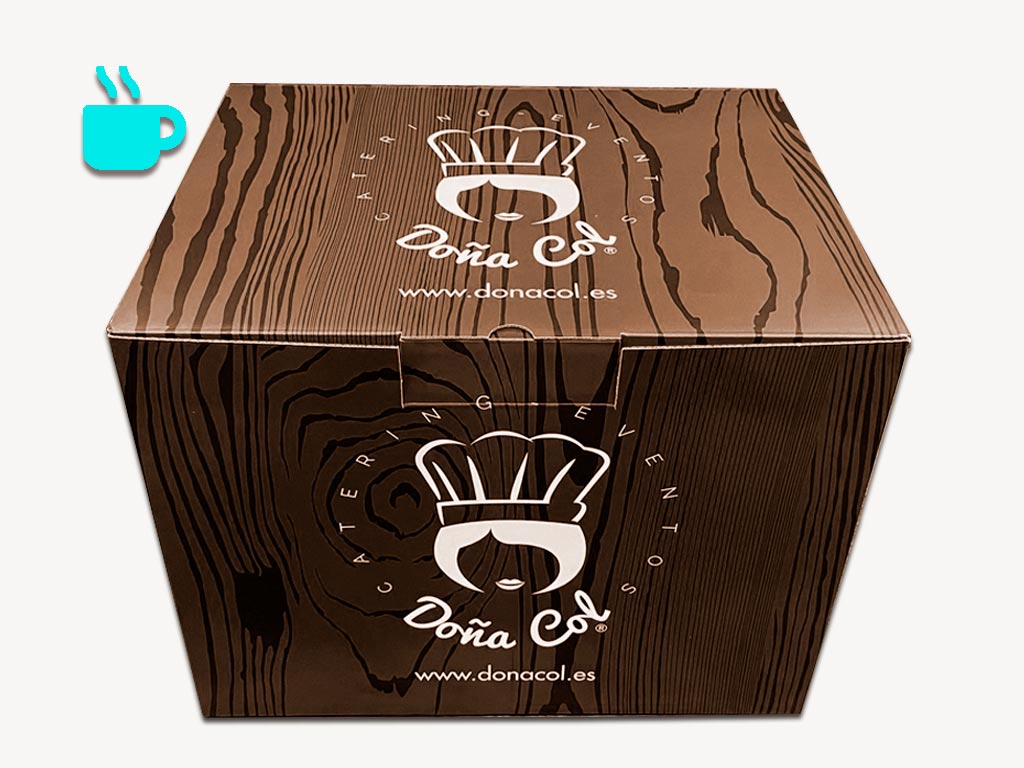 CATERING BOX® COFFEE BREAK a domicilio para Madrid y Zaragoza. Doña Col Catering.