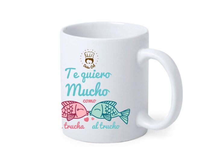 Taza TE QUIERO MUCHO. Doña Col Catering. Madrid y Zaragoza. Complementos