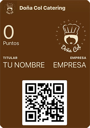 TARJETA CLIENTE DOÑA COL CATERING